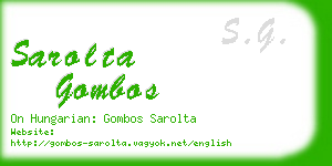 sarolta gombos business card
